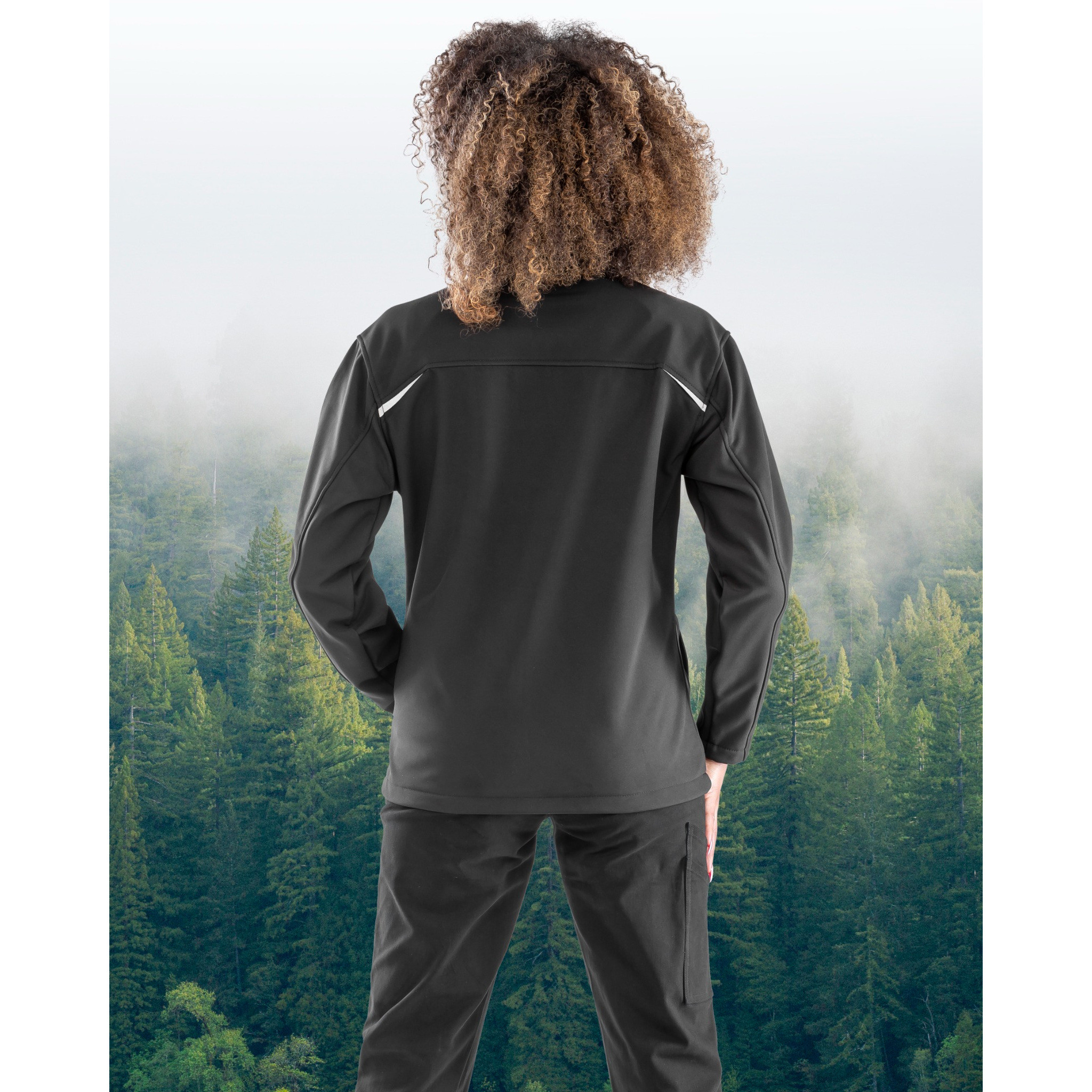 WOMENS RECYCLED 3-LAYER PRINTABLE SOFTSHELL JACKET
